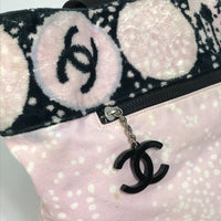 CHANEL Tote Bag bag handbag COCO Mark canvas Light pink x black Women Used Authentic