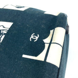 CHANEL Tote Bag Shoulder Bag Shoulder Bag window Canvas / leather black Women Used Authentic