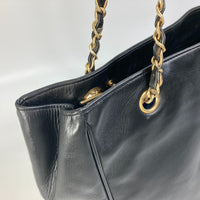 CHANEL Shoulder Bag Tote Bag Shoulder bag Quilting Matelasse WChain leather black Women Used Authentic