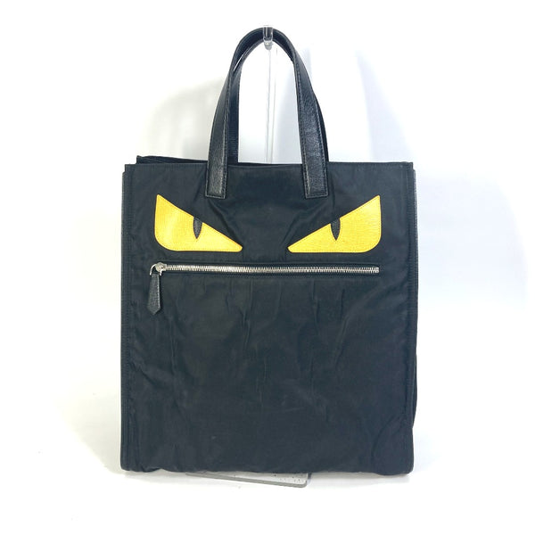 FENDI Tote Bag Bag Monster Bugs Nylon 7VA367 black mens Used Authentic
