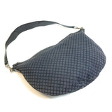 GUCCI Shoulder Bag bag shawl Diamante canvas 243308 Black x gray Women Used Authentic