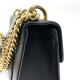 GUCCI Shoulder Bag bag shawl Small Padlock Chain leather 409487 black Women Used Authentic
