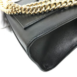 GUCCI Shoulder Bag bag shawl Small Padlock Chain leather 409487 black Women Used Authentic