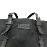 GUCCI Tote Bag Bag 2WAY GG Guccisima Nylon / leather 510332 black mens Used Authentic