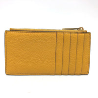 GUCCI Coin case Card Case logo fragment case leather 725550 yellow mens Used Authentic