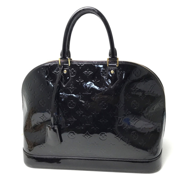 LOUIS VUITTON Handbag Bag Shoulder Bag Monogram Vernis Alma GM Canvas / patent leather M93595 Dark purple system Women Used Authentic