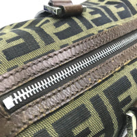 FENDI Handbag Bag Mini Boston Duffel bag Zucca FF pattern Canvas / leather Brown Women Used Authentic
