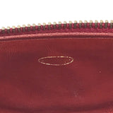 CHANEL Vanity bag bag handbag CC COCO Mark Horizontal Cosmetics Pouch Caviar skin Red x Gold Metal Women Used Authentic