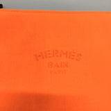 HERMES Clutch bag Bag neoban/pouch accessory case Truth Flat MM polyamide Orange Women Used Authentic