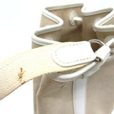 HERMES Shoulder Bag bag drawstring bag one belt Shoulder Sac Marine Receive PM Towar Officier / Leather Ivory system Women Used Authentic