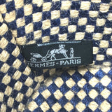 HERMES Tote Bag bag handbag Pannied Plage PM Tote Bag fabric / jute Navy Women Used Authentic