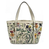 GUCCI Tote Bag bag handbag Flora Floral Gucci Nice Tote Bag leather 336776 Ivory system Women Used 100% authentic