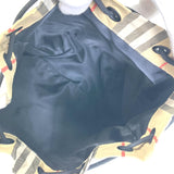 BURBERRY Pouch bag makeup pouch handbag check purse Nylon beige Women Used Authentic