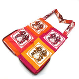 HERMES Tote Bag bag shopping bag silky pop handbag Brides de Gala Buffel Skipper / Silk Red Women Used Authentic