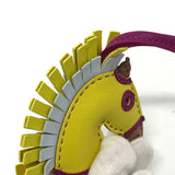 HERMES Bag charm bag strap cheval Gigi Camaille sylvest/horse/zebra Anyo Miro yellow Women Used Authentic