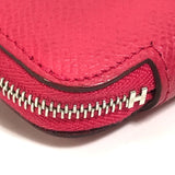 HERMES Long Wallet Purse Zip Around Long wallet Azap long silk in Epsom Pink Women Used Authentic