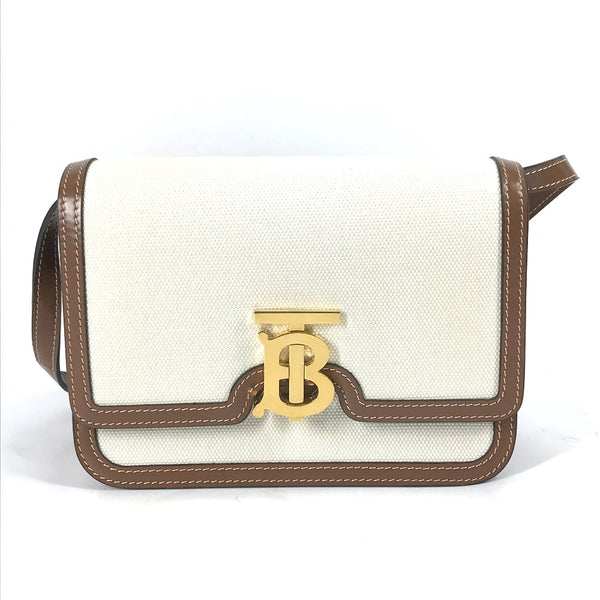 BURBERRY Shoulder Bag Crossbody Bag 2WAY bag clutch bag TB Canvas / leather 8039365 beige Women Used Authentic