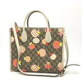 GUCCI Handbag 2WAY bag GG Repom GG Supreme Canvas 659983 beige Women Used Authentic