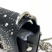 JIMMY CHOO Shoulder Bag Bag Studs Chain Rocket Petit Star leather black Women Used Authentic