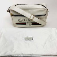 GUCCI Shoulder Bag bag messenger bag Logo print leather 523589 white Women Used Authentic