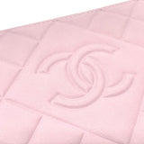 CHANEL Long Wallet Purse Zip Around CC COCO Mark Matrasse Calf leather pink Women Used Authentic