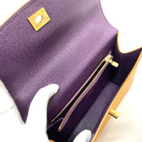 LOUIS VUITTON Handbag bag square Epi Malesherbes Epi Leather M52379 yellow Women Used Authentic