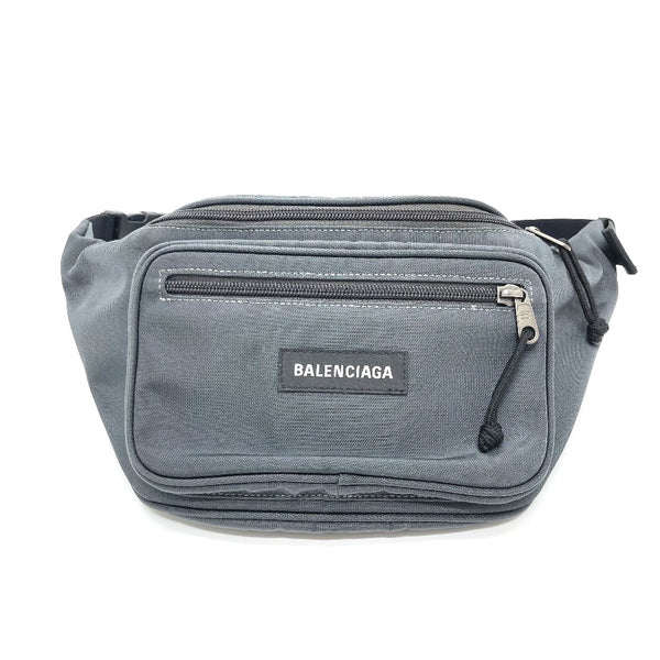 BALENCIAGA Waist bag bag belt bag Waist pouch Explorer Nylon 482389 Gray unisex(Unisex) Used Authentic