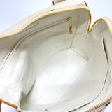 CHANEL Handbag Bag Tote Bag CC COCO Mark Mattasse logo Cotton canvas Ivory series x black Women Used Authentic