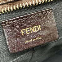 FENDI Tote Bag Bag Shoulder Bag Zucca FF pattern Shoulder Leather / canvas 8BH268 Brown Women Used Authentic