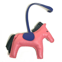 HERMES Bag charm bag strap Horse horse Rodeo Charm MM Anyo Miro pink x blue x gray Women Used Authentic