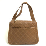 CHANEL Handbag Bag Tote Bag Matrasse CC COCO Mark lambskin Brown Women Used Authentic