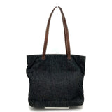 CHANEL Tote Bag Bag Shoulder Bag CC COCO Mark denim Denim / Leather Black denim Women Used Authentic