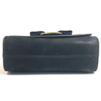 Salvatore Ferragamo Shoulder Bag bag mini pochette Vala Ribbon suede AQ213202 black Women Used Authentic