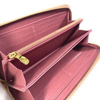 LOUIS VUITTON Long Wallet Purse Monogram denim Zippy wallet Monogram denim M81182 pink Women Used Authentic