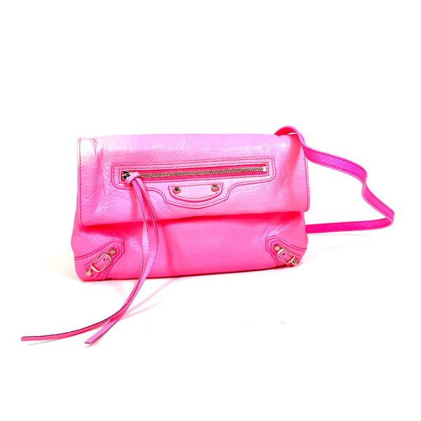 BALENCIAGA Clutch bag Bag 2WAY Shoulder Bag Crossbody Pochette Classic envelope leather 431650 pink Women Used Authentic