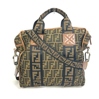 FENDI Tote Bag Bag Zucca FF pattern Handbag 2WAY Bag Shoulder Bag Leather / canvas 7VA158 Brown Women Used Authentic