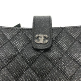 CHANEL Pouch Coin case/Coin Pocket CC COCO Mark Matrasse leather black Women Used Authentic