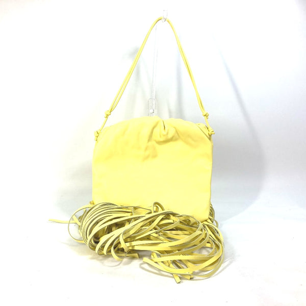 BOTTEGAVENETA Shoulder Bag shoulder bag The fringe pouch leather 630363 yellow Women Used Authentic