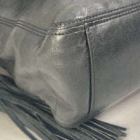 CHANEL Shoulder Bag tassel-fringed messenger bag Shoulder CC COCO Mark lambskin black Women Used Authentic