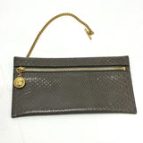 GUCCI Tote Bag Shoulder Bag Chain Sherry line raja tiger head leather 537219 gray Women Used Authentic