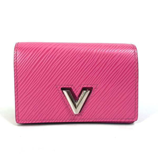LOUIS VUITTON Card Case Two fold epi pass case pass case Twist Shrutikukart S Epi Leather M69345 pink Women Used Authentic