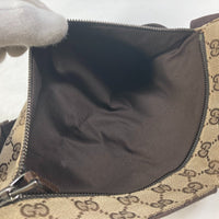 GUCCI Waist bag Bag Shoulder Bag GG logo body bag GG canvas / leather 28566 beige mens Used Authentic