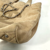 CHANEL Shoulder Bag Chain 2WAY bag COCO Mark suede beige Women Used Authentic