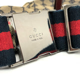 GUCCI Waist bag body bag GG Belt bag Leather / canvas 28566 Navy mens Used Authentic