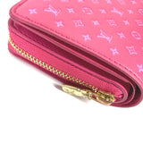 LOUIS VUITTON Folded wallet Compact wallet Monogram Portefeuille Lou leather M82357 pink Women Used Authentic