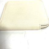 HERMES Coin case Zip Around Silk In Coin Pocket Compact Wallet Azap compact Epsom white Women Used Authentic