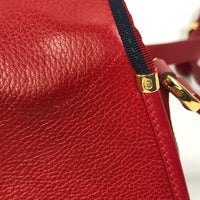 GUCCI Shoulder Bag Pochette bag Crossbody Old Gucci Interlocking G leather 007.261.0107 Red mens Used Authentic