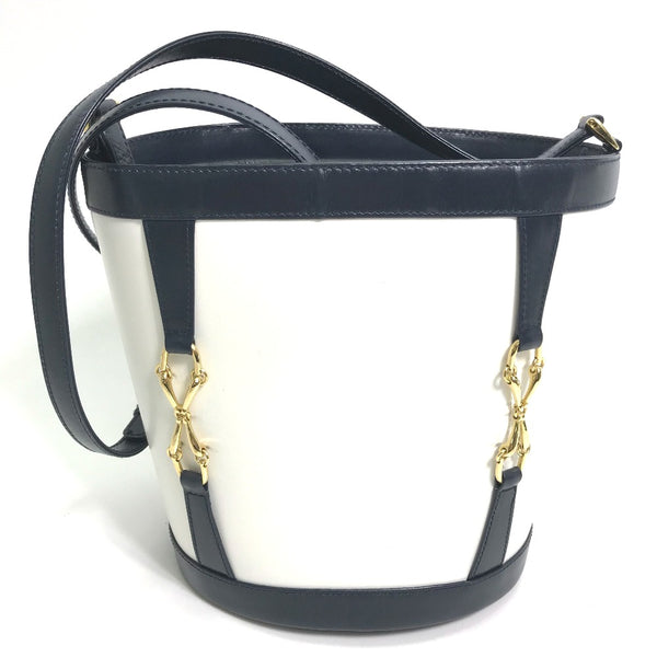 GUCCI Shoulder Bag Bucket-shaped shoulder bag drawstring bag By color vintage leather 001.46.1553 white Women Used Authentic