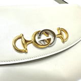 GUCCI Shoulder Bag Chain Zumi bag leather 572375 off white Women Used Authentic