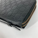 GUCCI Long Wallet Purse Long Wallet Purse Handbag Long Wallet Guccisima GG Travel case W fastener leather 447965 black mens Used Authentic